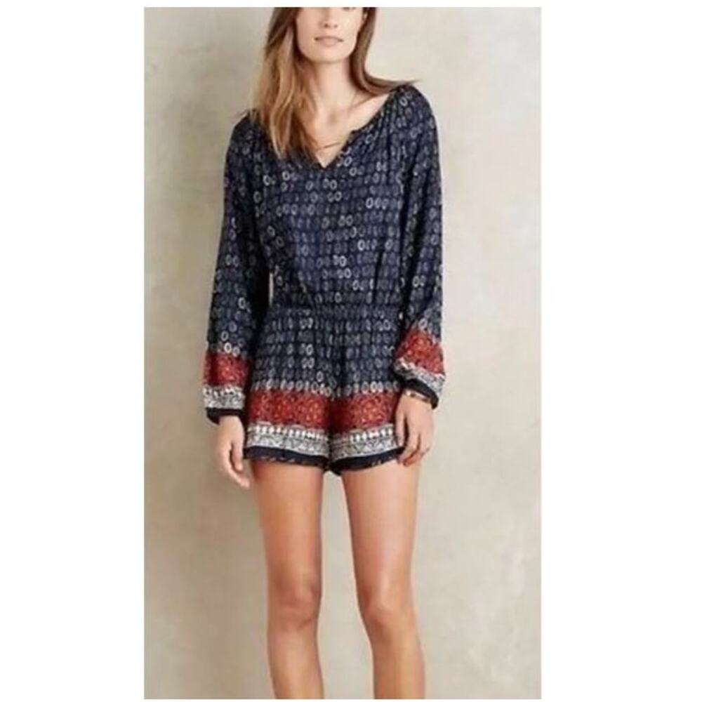 NWOT - Anthropologie Lilka Apolima Printed Romper - Size L - Picture 2 of 8
